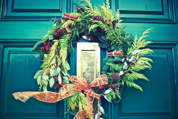 CC0 Christmas decorations door High-Resolution Stock wreath free photo CC0