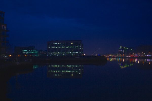 building CC0 city dark Dublin High-Resolution Ireland lights night Ocean River sea Stock water free photo CC0