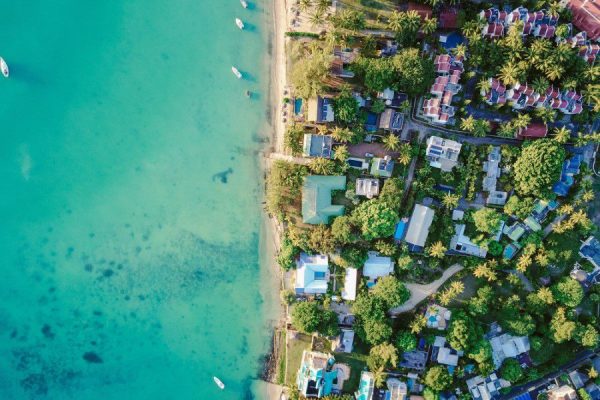 Aerial Beach Boats Landscapes sea summer Trends Wallpaper free photo CC0