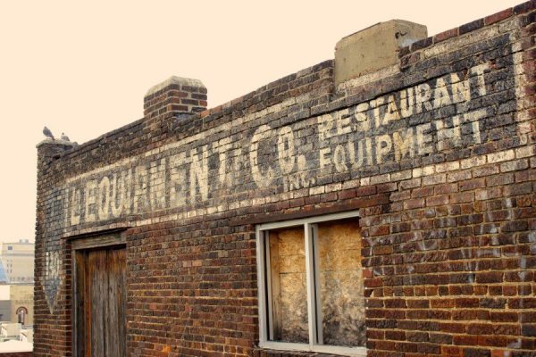 Brick Old Restaurant sign Typography free photo CC0
