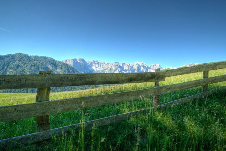 blue Fence green Landscapes Mountain sky Spring Wallpaper free photo CC0