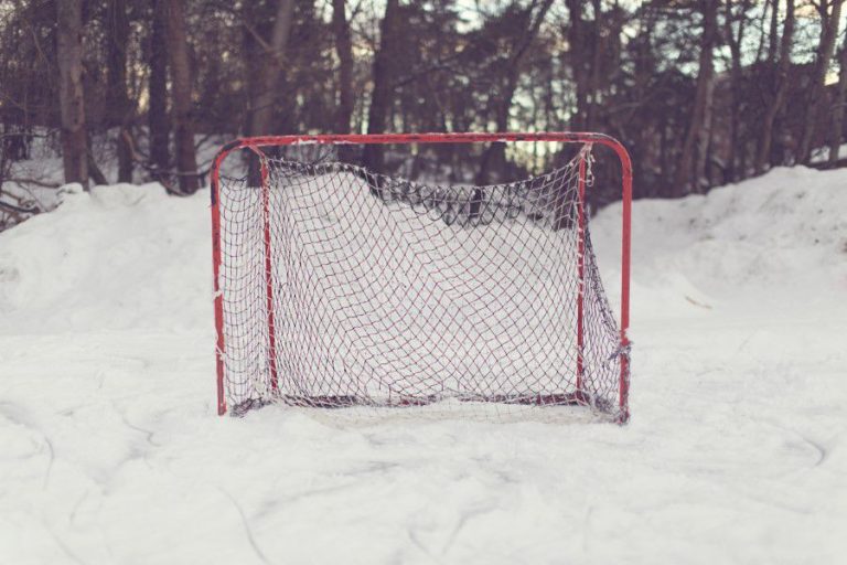 Alone Fun Game Goal Hockey Isolated Net red snow free photo CC0