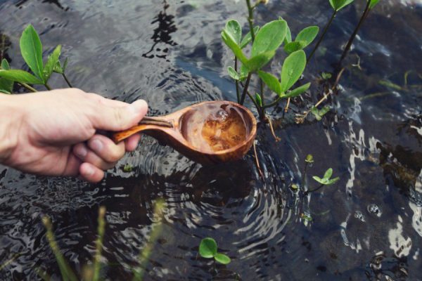 green Hand lake Pour River Spoon water Wet Wooden free photo CC0