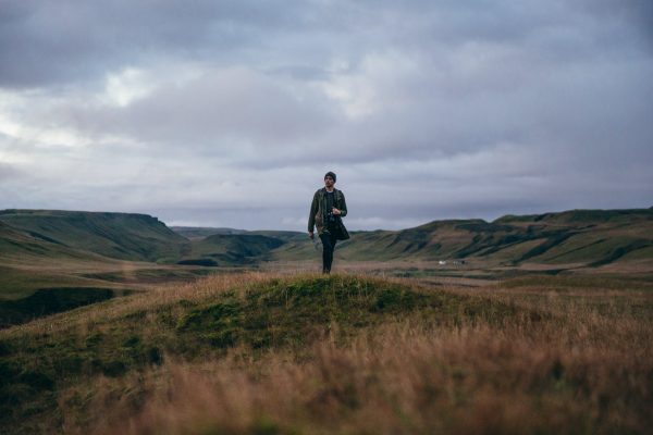 clouds Explore grass hiker man mountains outdoors sky wanderlust free photo CC0