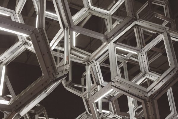 Abstract Geometric Industrial lights Metal monochrme steel free photo CC0