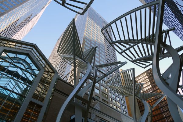 Buildings downtown Metal sculpture Skyscraper steel Urban free photo CC0