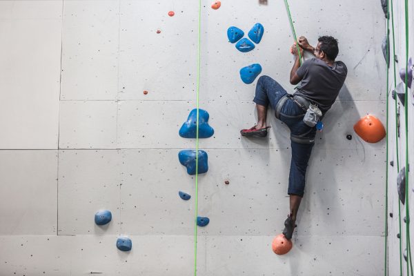 athlete climbing exercise fitness Fun Indoors man Person Rock ropes Sport wall free photo CC0