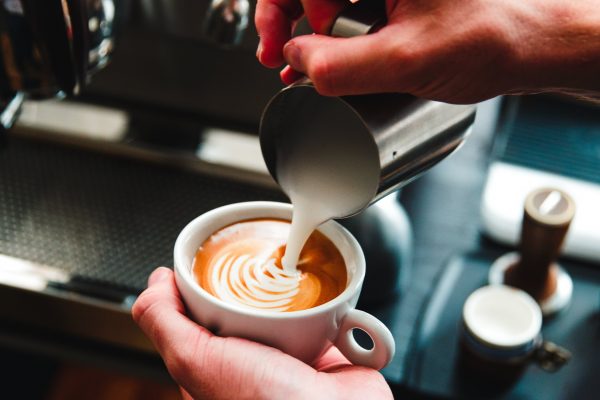 beverage breakfast drink Cafe Cappuccino Coffee coffee culture drink Espresso fresh coffee hands hot coffee Milk moccha Pouring Restaurant free photo CC0