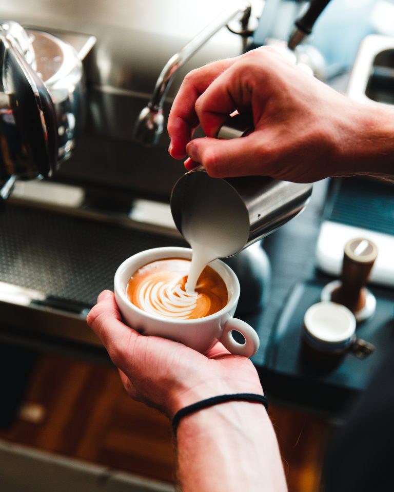 beverage breakfast drink Cafe Cappuccino Coffee coffee culture drink Espresso fresh coffee hands hot coffee Milk moccha Pouring Restaurant free photo CC0