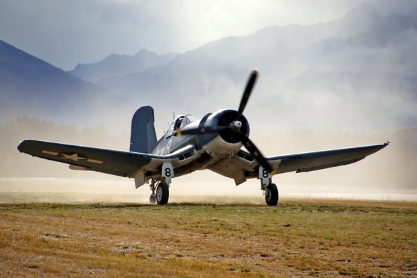 Aviation corsair flying landing mountins outdoors pilot propellor wings free photo CC0