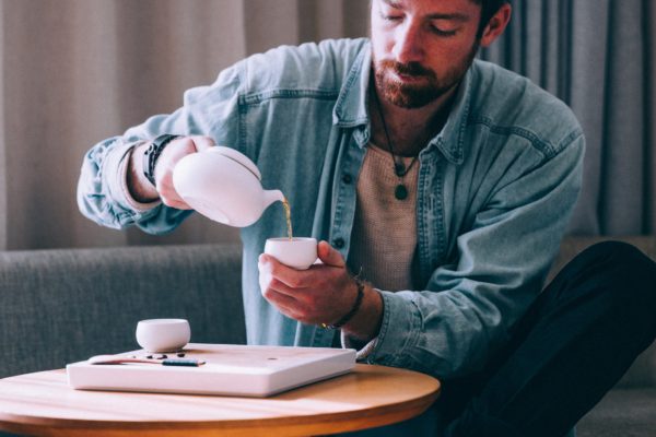 Alone beverage break breakfast Cafe Cup drink man Person Pouring table Tea teapot free photo CC0