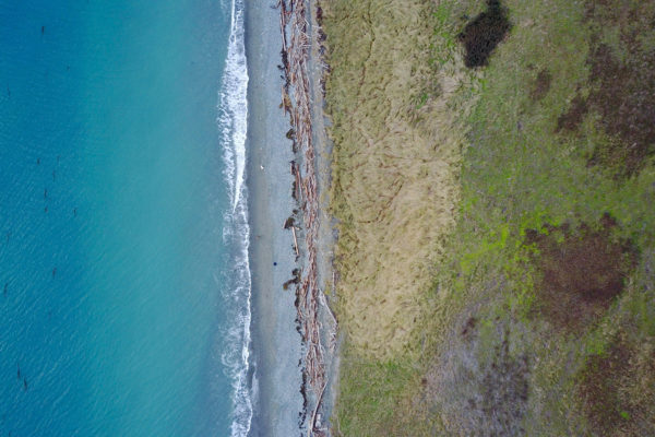 above Aerial Beach Coast debris outdoors Sand sea shore water Waves wetland free photo CC0
