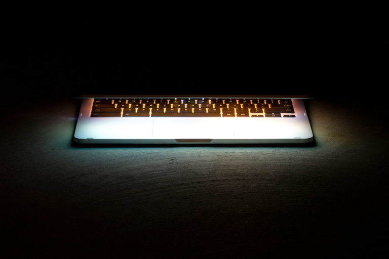 black background business computer connection copy space dark electronic Equipment glow hardware Illuminated Industrial internet Isolated keyboard laptop light Mobile network Object office Pc free photo CC0