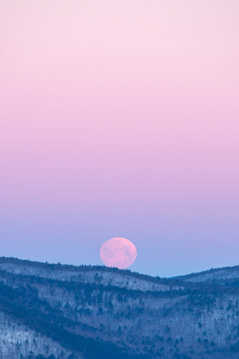 Dawn Dusk full horizon light moon moonlight Mountain Outdoor pastel rising rural sky snowy supermoon free photo CC0