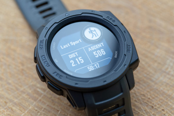 black Clock distance gps hiking portable smartwatch statistics table tracker watchface wood wristwatch free photo CC0