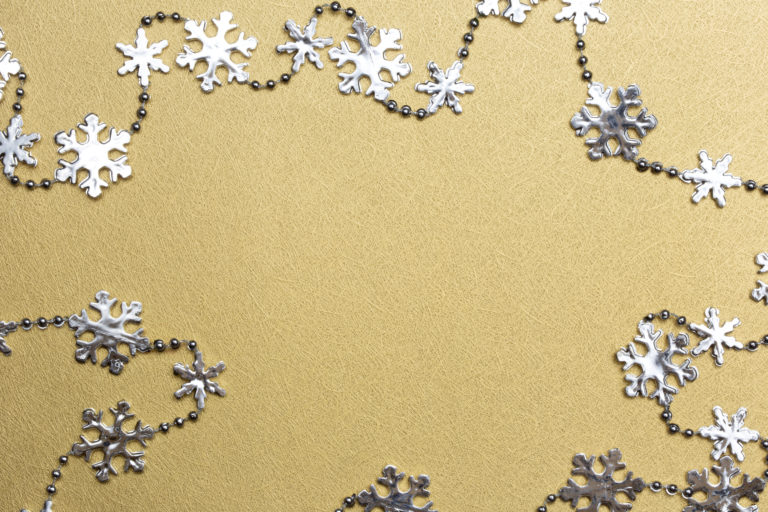 Art Background Christmas copy space Decor decorations design Flat lay flatlay glitter gold golden Holiday ornament shiny Silver snow snowflakes sparkle string decoration texture Wallpaper free photo CC0