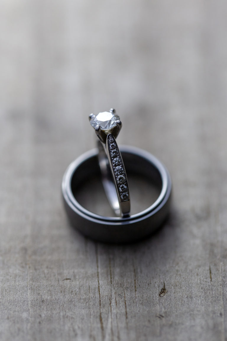 Close-Up diamonds jewelry love macro marriage platinum rings rustic shiny Silver wedding woodgrain free photo CC0