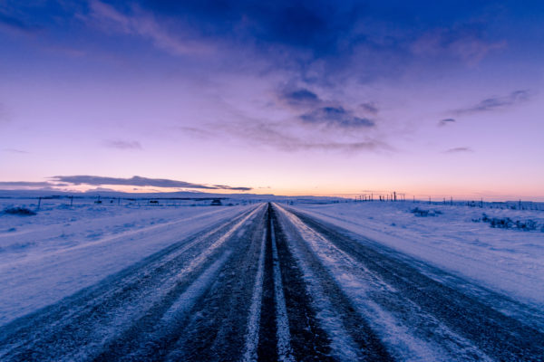 asphalt clouds Dusk freezing Frozen Ice nature outdoors Outside road rural sky slippery snow Winter free photo CC0