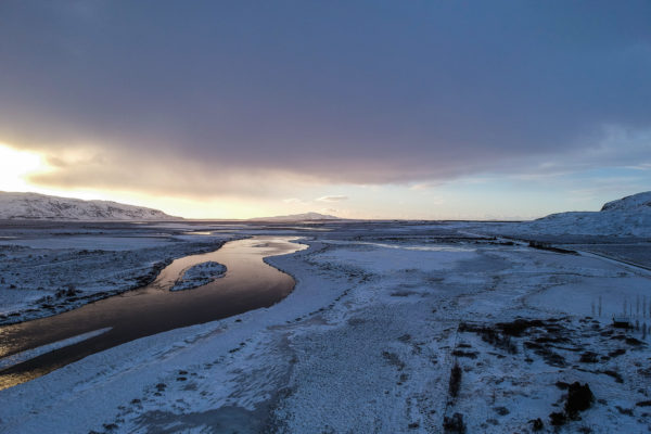 Aerial clouds Cold freezing Frozen Ice iceland nature outdoors Outside River sky snow sunset travel Winter free photo CC0