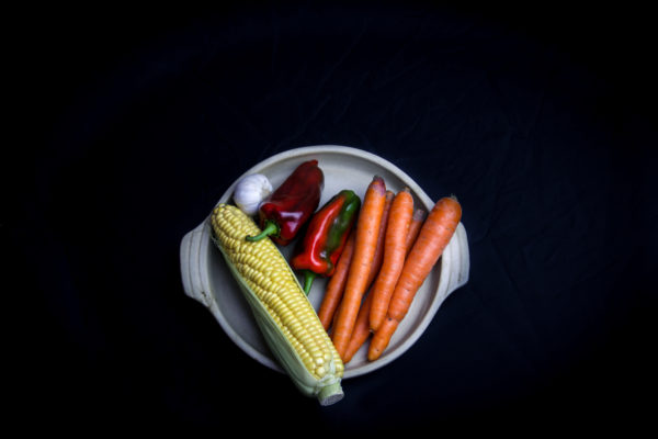 agriculture carrots cooking Corn diet Dinner Flat lay Fresh Garden garlic Healthy Ingredients Isolated Natural Organic peppers Plate raw Top Vegetables free photo CC0
