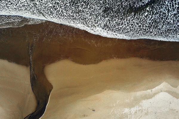 above Aerial Beach Coast Drone Ocean Sand sea shore travel Vacation water Waves free photo CC0