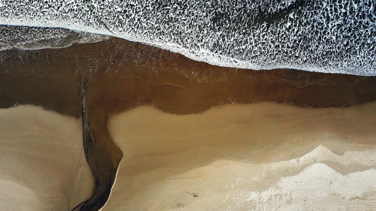 above Aerial Beach Coast Drone Ocean Sand sea shore travel Vacation water Waves free photo CC0