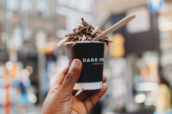 bokeh Chocolate city delicious dessert Hand Holding ice cream nutrition people snack street Tasty treat yummy free photo CC0