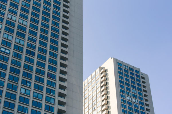 architecture building Buildings business daytime downtown exterior Modern Perspective sky Structure tall Urban Windows free photo CC0