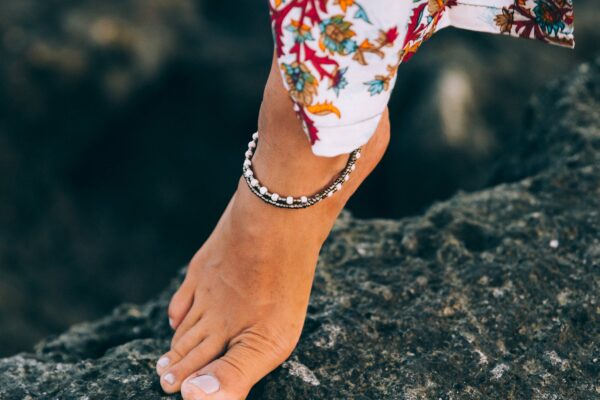 anklet barefoot bohemian boho bracelet Coast Dress jewelry rocky shore summer woman free photo CC0