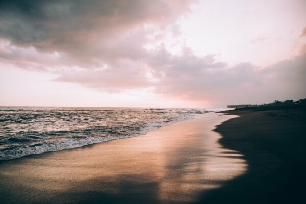 Background Beach calm clouds cloudscape Coast coastline hd wallpaper nature Ocean pink reflection saltwater Sand seascape shore sky sunset travel Vacation View Waves Wet zoom background free photo CC0