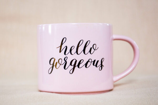 Coffee copy Cup design drink greeting minimal motivational Mug pink sign Text Typography words free photo CC0