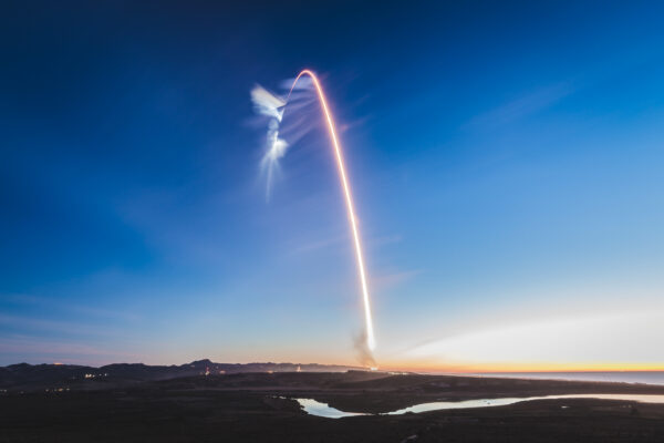 blue hour Dusk flight flying Jet liftoff light trail outdoors Outside free photo CC0