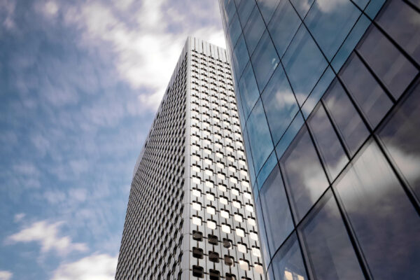 Buildings business clouds downtown offices sky Sunlight Urban Windows workplace free photo CC0