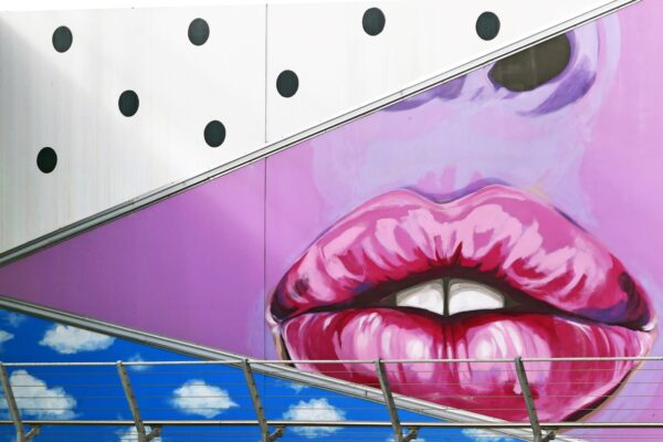 airbrushed Artist building city creative exterior Fence graffiti kiss lips mural Outdoor Paint Painting street Urban wall free photo CC0