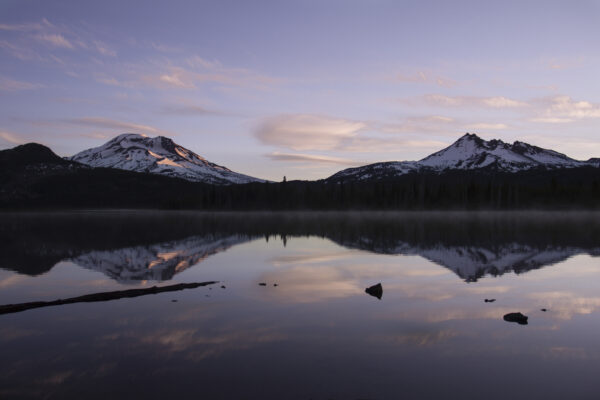 beauty calm capped clouds Environment lake Mountain mountains Natural nature outdoors reflection Scenic shore sky snow sunrise sunset trees View water free photo CC0